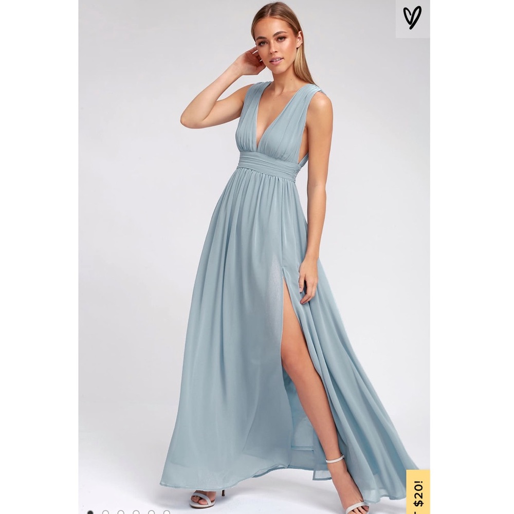 Lulu’a Heavenly Hues Light Blue Maxi Dress